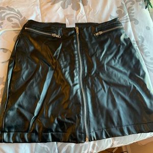 Faux Leather Skirt